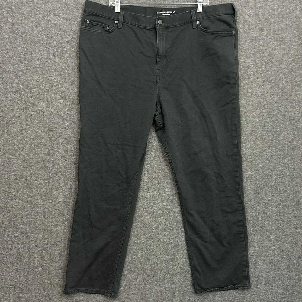 Banana Republic Traveler Chino Pants Men 42x32‎ (meas 42x29) Skinny Gray Office